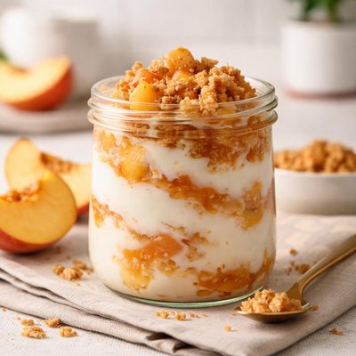 Peach cobbler yogurt