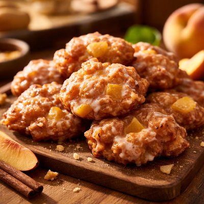 Peach fritter