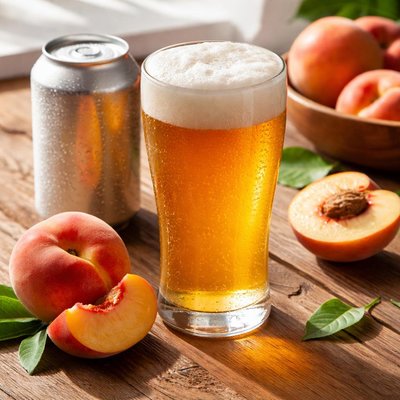 Peach fruit beer