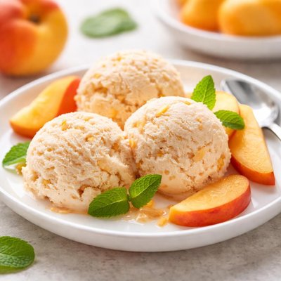 Peach ice cream