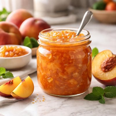 Peach jam sugarless