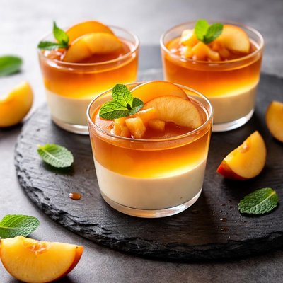 Peach jelly cups