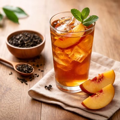 Peach oolong tea