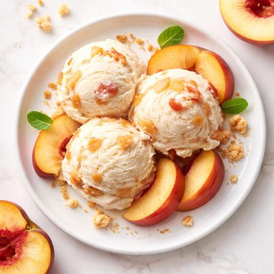 Peaches and cream ice cream