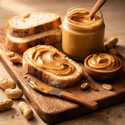 Peanut butter and bread