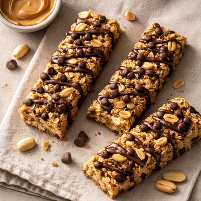 Peanut butter and chocolate chewy bar
