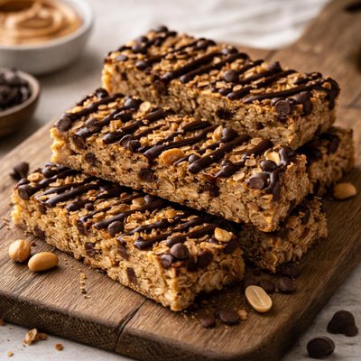 Peanut butter and chocolate granola bar