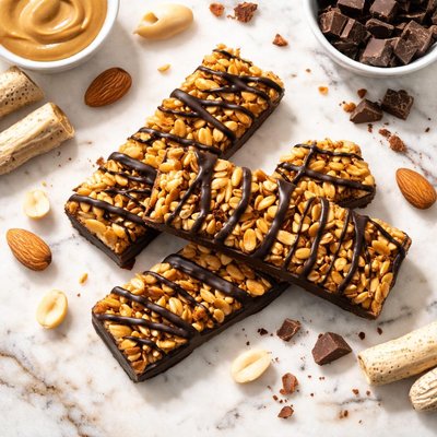 Peanut butter and dark chocolate nut bar