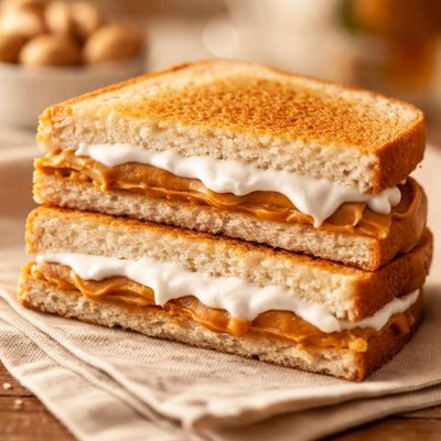 Peanut butter and fluff sandwich