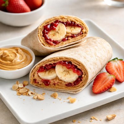 Peanut butter and jam wrap