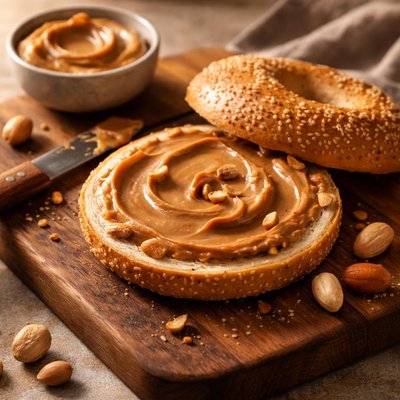 Peanut butter bagel