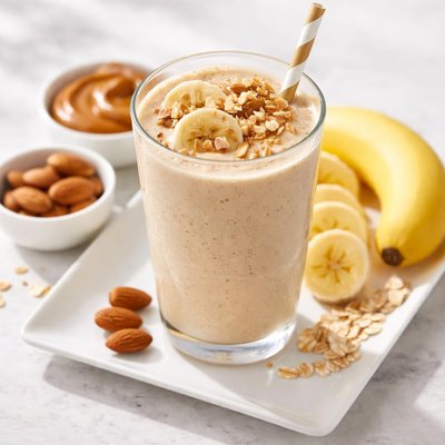 Peanut butter banana almond milk