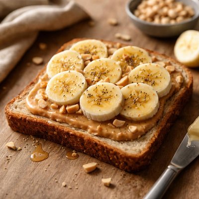 Peanut butter banana toast