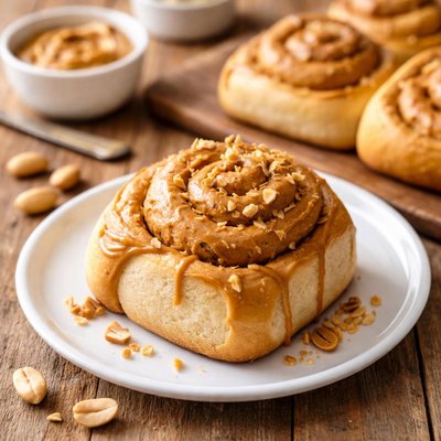 Peanut butter bread roll