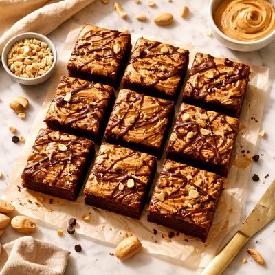 Peanut butter brownies