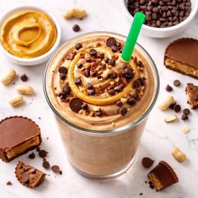 Peanut butter cup smoothie from tropical smoothie