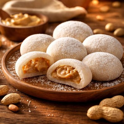Peanut butter mochi