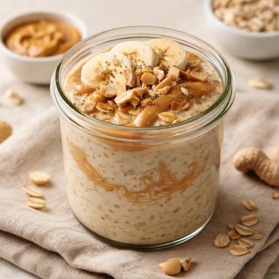 Peanut butter overnight oats