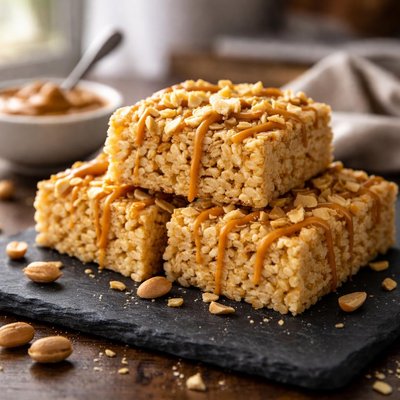 Peanut butter rice crispy treat