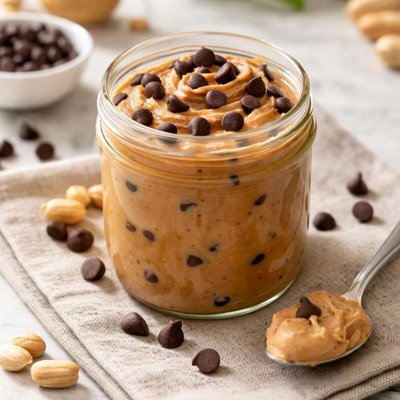 Peanut butter with chocolate chips