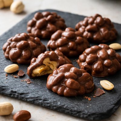 Peanut covered with chocolate