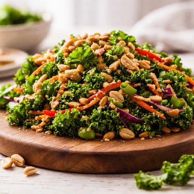 Peanut kale salad