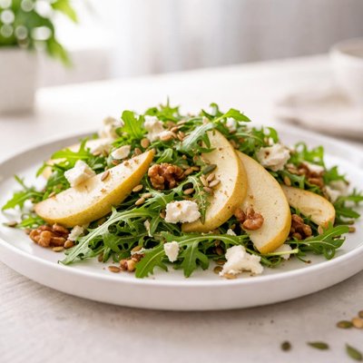 Pear and arugula salad