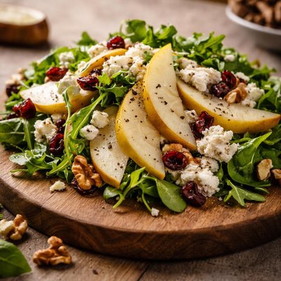 Pear garganzola salad
