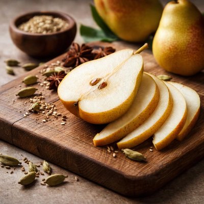 Pear with cardamom