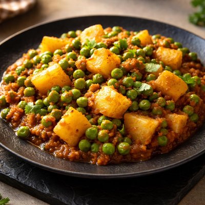 Peas and potato curry