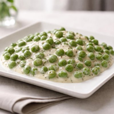 Peas with cream sauce