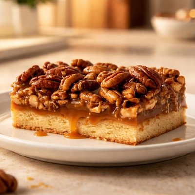 Pecan caramel bar