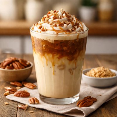 Pecan crunch oatmilk latte