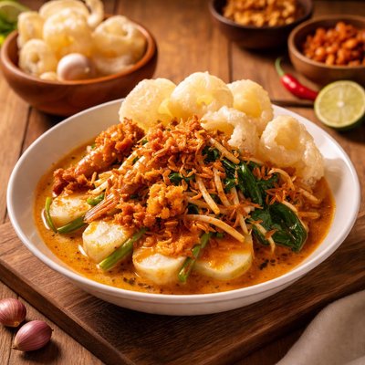 Pecel lontong sayur