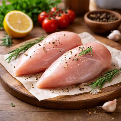 Pechuga de pollo cruda