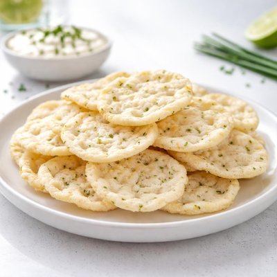 Peckish rice cracker air baked sour cream and chive