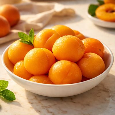 Peeled apricots