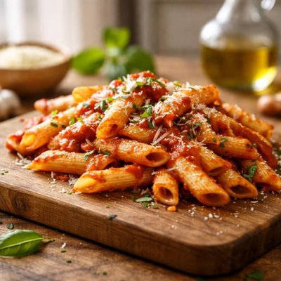 Penne over marinara