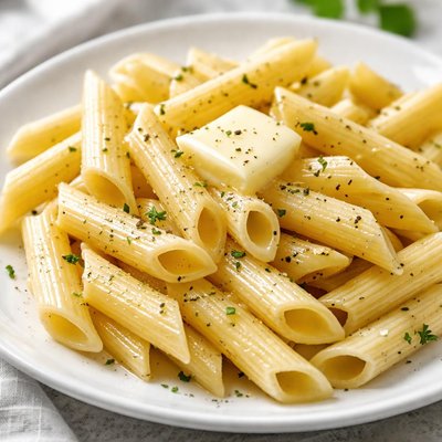 Penne pasta with butter