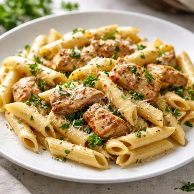 Penne pasta with chicken