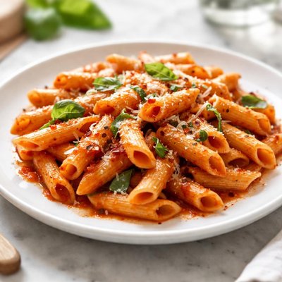 Penne with sauce