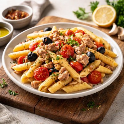 Penne with tuna