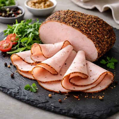 Jamón de Pavo con Costra de Pimienta