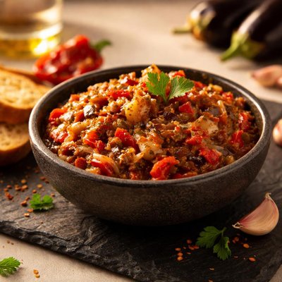 Pepper eggplant spread