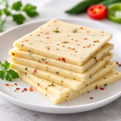 Pepper jack cheese slice