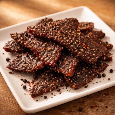 Peppered beef jerky