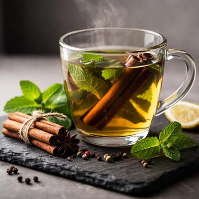Peppermint cinnamon tea