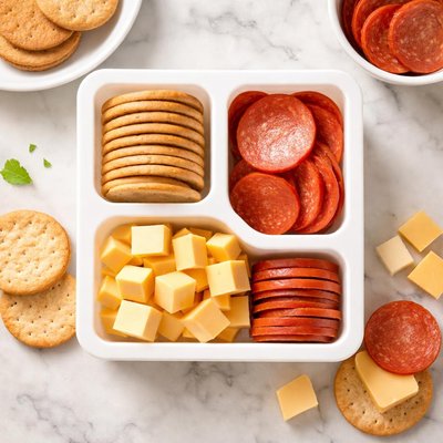 Pepperoni and crackers lunchable