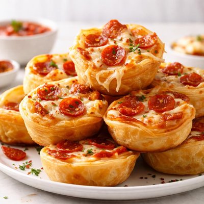 Pepperoni pizza puffs