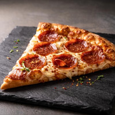 Pepperoni slice pizza